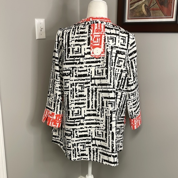 IC by CONNIE K Collection Textured Geo Print Jacket Womens Size Large NWT $178 - Picture 3 of 7